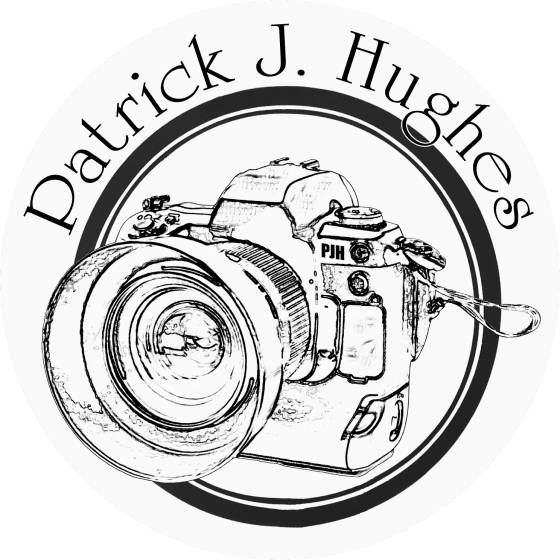 Camera illustration with "Patrick J. Hughes" text.